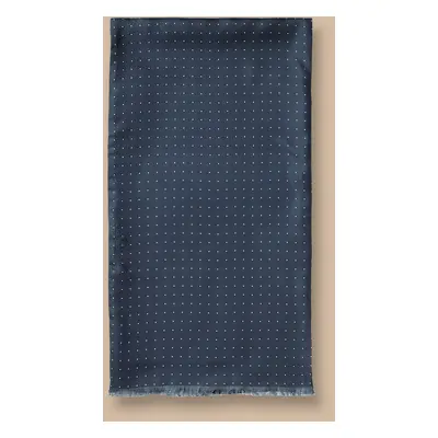 Men's Silk Spot Print Scarf - Navy, by Charles Tyrwhitt