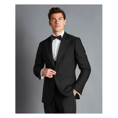 Men's Peak Lapel Dinner Suit Jacket - Black, by Charles Tyrwhitt