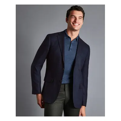 Men's Italian Wool Twill Jacket - Navy, by Charles Tyrwhitt