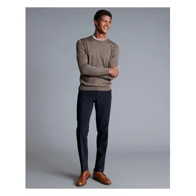 Men's Italian Moleskin Trousers - Dark Navy, by Charles Tyrwhitt