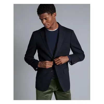 Men's Twill Wool Jacket - Dark Navy, by Charles Tyrwhitt