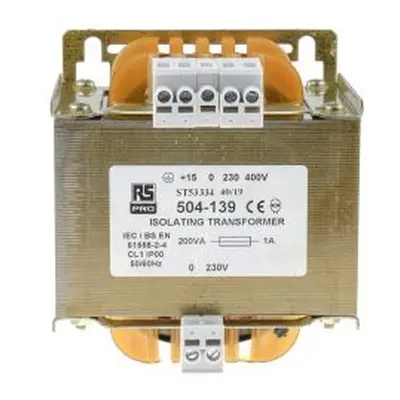 RS PRO 200VA 1 Output Chassis Mounting Transformer, 230V ac, IEC 61558-2-4