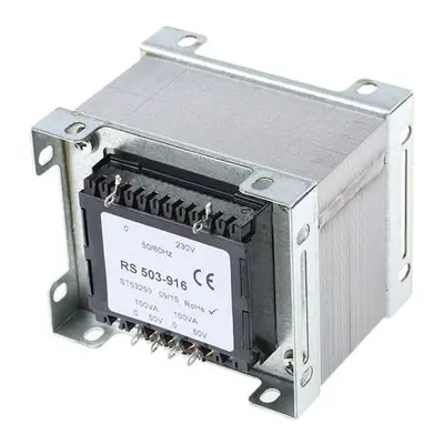 RS PRO 200VA 2 Output Chassis Mounting Transformer, 50V ac, IEC 61558-2-4