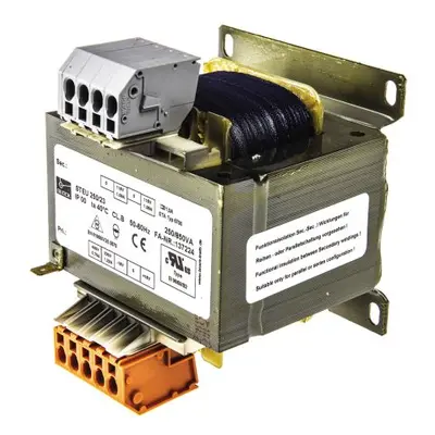 Block 250VA 2 Output Chassis Mounting Transformer, 2 x 115V ac