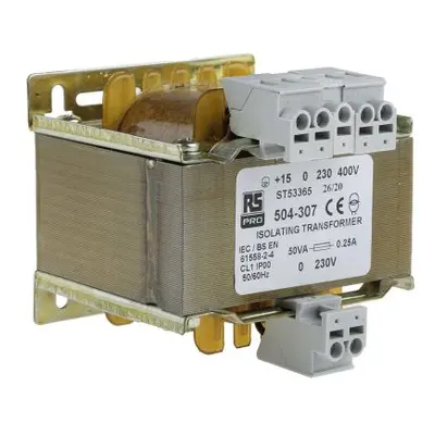 RS PRO 50VA 1 Output Chassis Mounting Transformer, 230V ac, IEC 61558-2-4