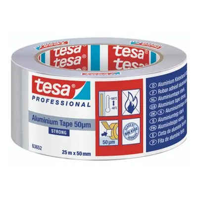 Tesa 63652 Conductive Aluminium Tape, 50mm x 25m