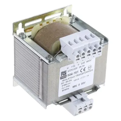 RS PRO 100VA 1 Output Chassis Mounting Transformer, 55V ac, IEC 61558-2-4