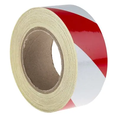 RS PRO Red/White Reflective Tape 50mm x 25m