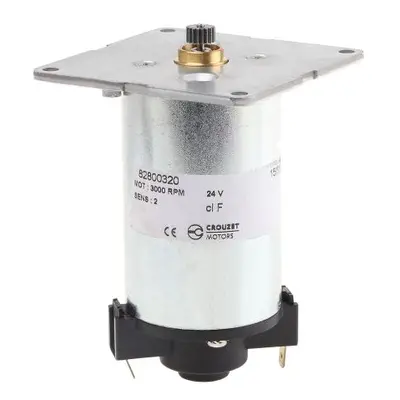 Crouzet Brushed Geared DC Geared Motor, 22 W, 24 V dc, 30 Ncm, 3070 rpm, 8mm Shaft Diameter