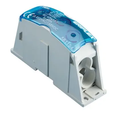 nVent ERIFLEX SB Series Terminal Block, 1-Way, 400A, 3/0 → 500MCM AWG Wire, Cage Clamp Terminati