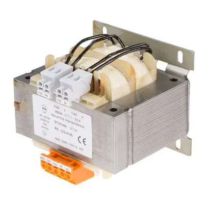 RS PRO 400VA 2 Output Chassis Mounting Transformer, 2 x 115V ac, IEC 61558-2-4