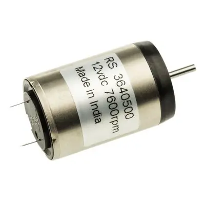 Portescap Brushed DC Motor, 4.5 W, 12 V dc, 8.48 mNm, 7600 rpm, 2mm Shaft Diameter