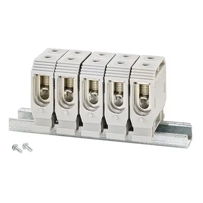 HENSEL DK Series Non-Fused Terminal Block, 5-Way, 125A, 16 → 35 mm² Wire, Screw Down Termination