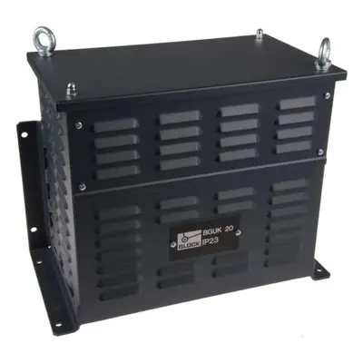 Block Blue Steel Power Supply Case, IP23, 230 x 420 x 365mm