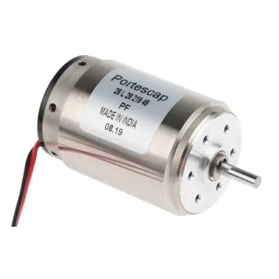 Portescap Brushed DC Motor, 11 W, 12 V dc, 19.9 mNm, 5300 rpm, 3mm Shaft Diameter