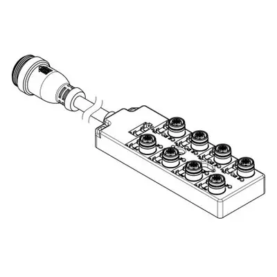 Brad from Molex 120119 Series Sensor Box, 10m cable, 5 way