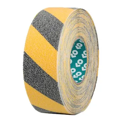 Advance Tapes Black/Yellow PVC 18m Hazard Tape, 1mm Thickness