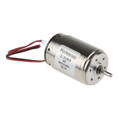 Portescap Brushed DC Motor, 11 W, 24 V dc, 21 mNm, 5600 rpm, 3mm Shaft Diameter