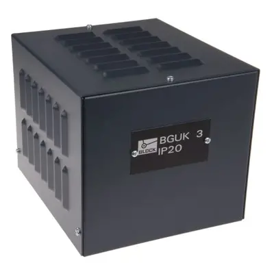 Block Blue Steel Power Supply Case, IP20, 210 x 230 x 270mm