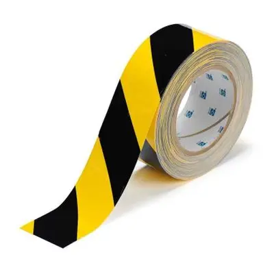 Brady Black, Yellow Rubber 30.48m Floor Tape, 0.2mm Thickness