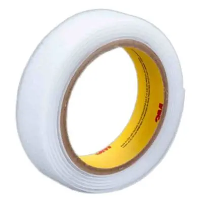 3M White Hook & Loop Tape, 25mm x 45.7m