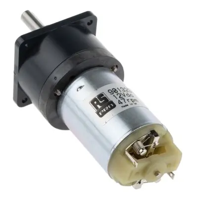 RS PRO Brushed Geared DC Geared Motor, 12 V dc, 30 Ncm, 47 rpm, 6mm Shaft Diameter