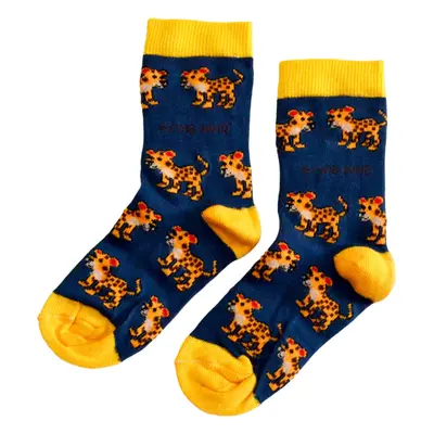 Save the Leopards Bamboo Socks for Kids | UK Kids 6-9 | Age 3-5 yrs