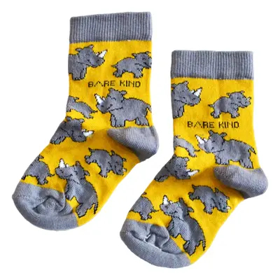 Save the Rhinos Bamboo Socks for Kids | UK Kids 6-9 | Age 3-5 yrs