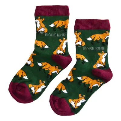 Save the Foxes Bamboo Socks for Kids | UK Kids 9-12 | Age 6-8 yrs