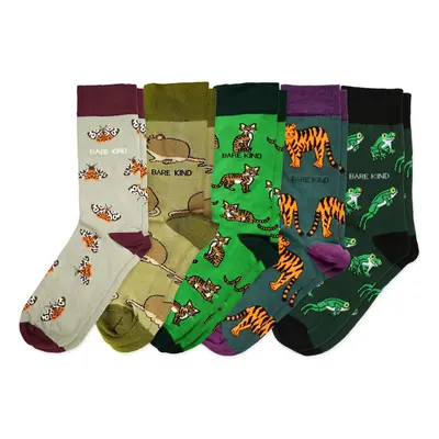 Green Lover 5 Bamboo Sock Set | UK Adult 7-11