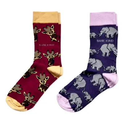 Safari Giants 2 Pack Bamboo Sock Set | UK Adult 4-7