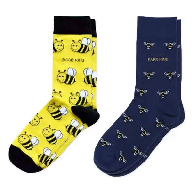 The Bee 2 Pack Bamboo Sock Set | UK Adult 4-7