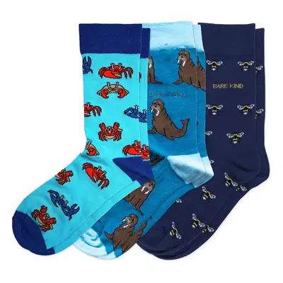 Blue Lover 3 Bamboo Sock Set | UK Adult 4-7