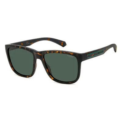 Matte Brown Havana/Green Polarised / 57