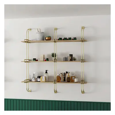 3-Tier Luxury Floating Shelves Wall Shelf in MDF Wall Mounted Shelves