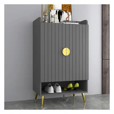 Yellar Nordic Gray Shoe Storage Cabinet 5 Shelves Entryway Shoe Cabinet