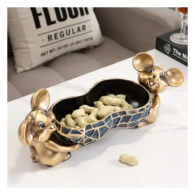 Creative Gold Cute Mouse Storage Tray Modern Home Decoration Storage Ornaments