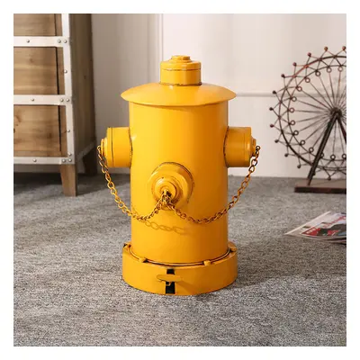 Industrial Fire Hydrant Rubbish Bin in Yellow/Red/Black-Yellow-Large