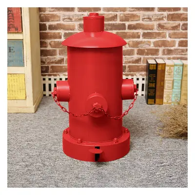 Industrial Fire Hydrant Rubbish Bin in Yellow/Red/Black-Red-Large