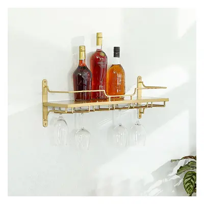 Modern Wall Mounted Wine Rack Glass Rack in Gold