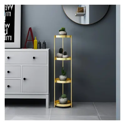 4-Tier Modern Free-Standing Bathroom Shelf in Gold