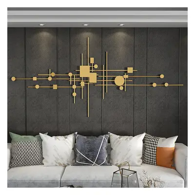 Luxury 3D Gold Geometric Patterns Metal Wall Decor with Overlapping Effects