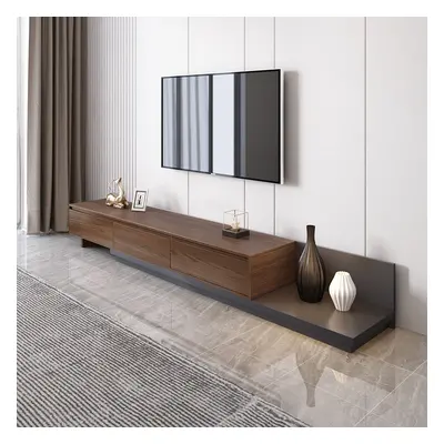 Fero Walnut Extendable TV Stand with 3 Drawers(2000mm-3600mm)