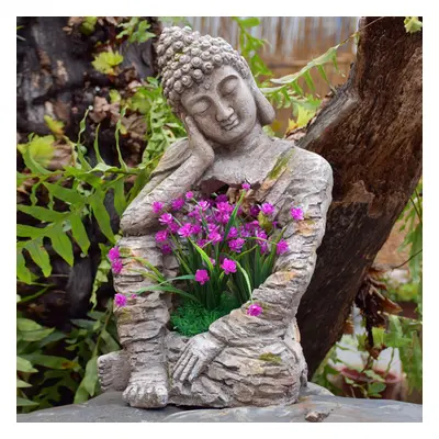 Sleeping Buddha Garden Sculpture Magnesium Oxide Yard & Patio Yard Stuatues (510mm High)