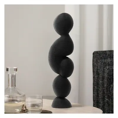 Modern Resin Abstract Sculpture Art Home Decorative Figurine Desk Decor in Black