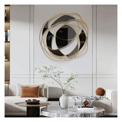 Modern Abstract Gold Twisted Metal & Stainless Steel Wall Decor Art Living Room Bedroom