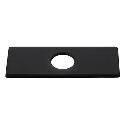 Square Escutcheon Plate Bathroom Vanity Basin Tap Hole Cover Deck Plate Matte Black