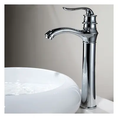 Marve Modern Single Lever Handle Mono Bathroom Tall Basin Mixer Tap in Polished Chrome