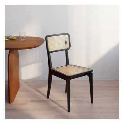 Modern Black Dining Chair Rattan Ash Dining Chair