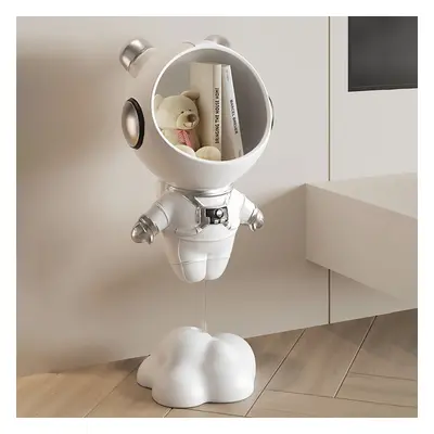 Modern White Astronaut Side Table Floor Figurine End Table Storage Decoration